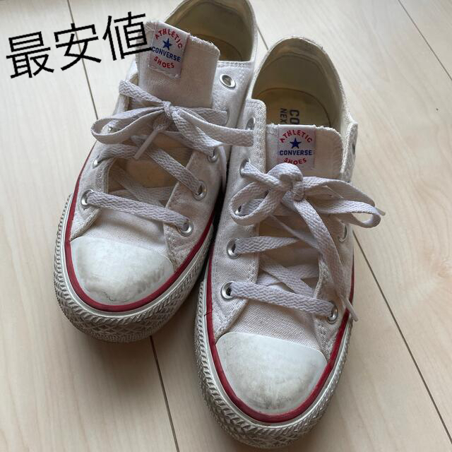 CONVERSE(コンバース)の削除します。最終お値下げ　converse ホワイト　シューズ　靴　スニーカー レディースの靴/シューズ(その他)の商品写真