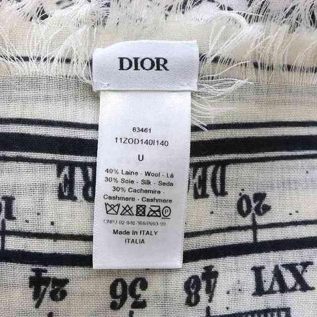 Christian Dior - クリスチャンディオール ゾディアック ストール マフラー ショール ロゴ 白の通販 by ベクトル ラクマ店