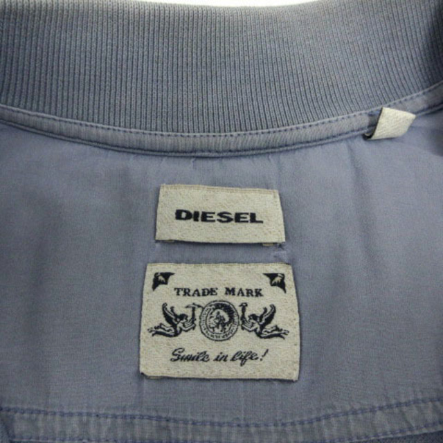 DIESEL(ディーゼル)のDIESEL ポロシャツ 半袖 ハーフジップ 色落ち加工 ユーズド加工 青系 S メンズのトップス(ポロシャツ)の商品写真