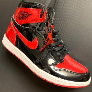 ナイキ(NIKE)のAIR JORDAN 1 RETRO HIGH OG BRED PATENT(スニーカー)