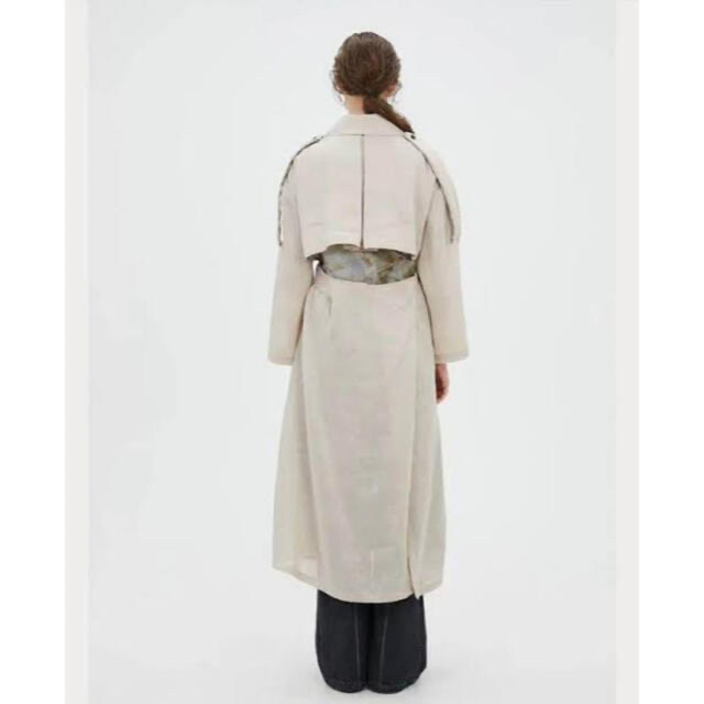 ミューラル　Linen open back trench coat トレンチ