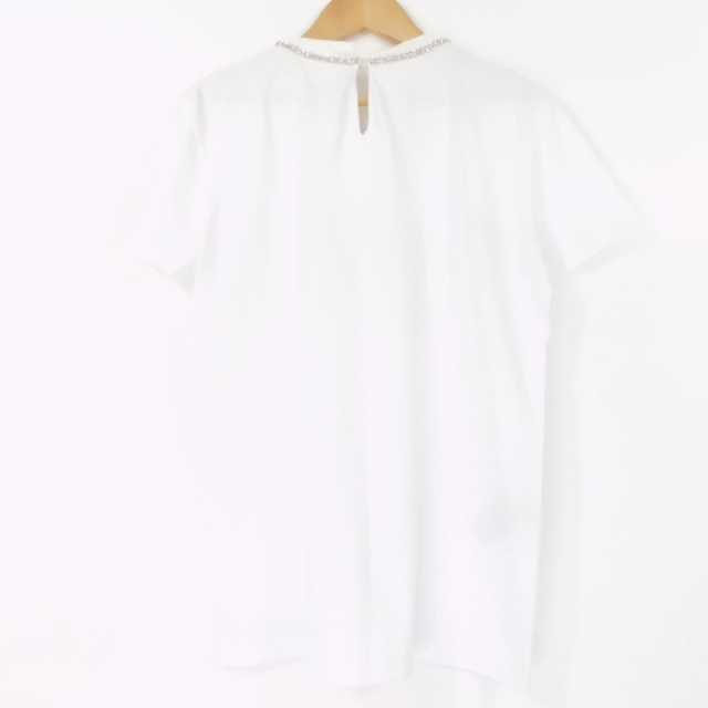 miumiu(ミュウミュウ)のミュウミュウ Tシャツ ホワイト系 S 綿100％ トップス AC753A52 レディースのトップス(Tシャツ(半袖/袖なし))の商品写真