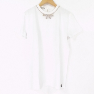 ミュウミュウ(miumiu)のミュウミュウ Tシャツ ホワイト系 S 綿100％ トップス AC753A52(Tシャツ(半袖/袖なし))