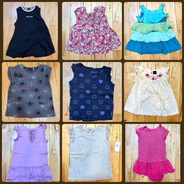 babyGAP(ベビーギャップ)のベビー服 女の子用 まとめ売り size80～95 夏用 キッズ/ベビー/マタニティのキッズ服女の子用(90cm~)(Tシャツ/カットソー)の商品写真