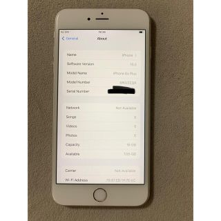 アップル(Apple)のiPhone 6s Plus Silver 16 GB SIMフリー(スマートフォン本体)