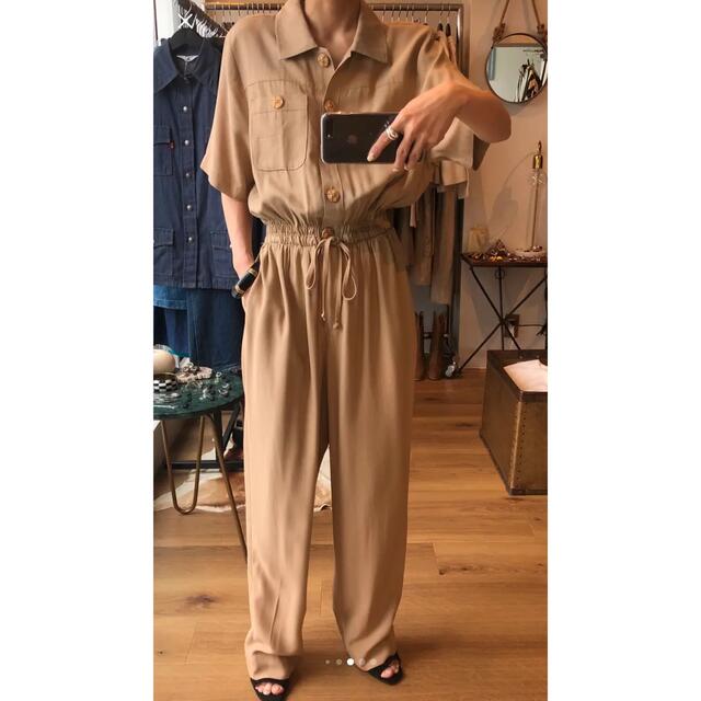 Ameri VINTAGE(アメリヴィンテージ)の80's jumpsuits ベージュおしゃれ  K様専用です。 レディースのパンツ(オールインワン)の商品写真