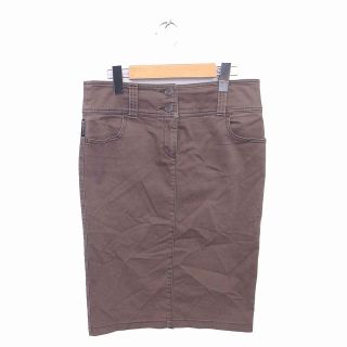 アルマーニジーンズ(ARMANI JEANS)のアルマーニ ジーンズ 国内正規品 タイト スカート ひざ丈 40 茶(ひざ丈スカート)