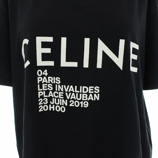 celine(セリーヌ)のセリーヌ 19SS クラシックロゴ Tシャツ カットソー 半袖 L 黒 メンズのトップス(Tシャツ/カットソー(半袖/袖なし))の商品写真