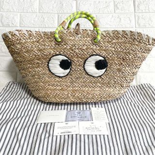 アニヤハインドマーチ(ANYA HINDMARCH)のANYA HINDMARCH EYES かごバッグ トート ラフィア バスケット(かごバッグ/ストローバッグ)