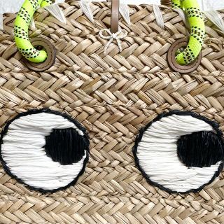 ANYA HINDMARCH - ANYA HINDMARCH EYES かごバッグ トート ラフィア