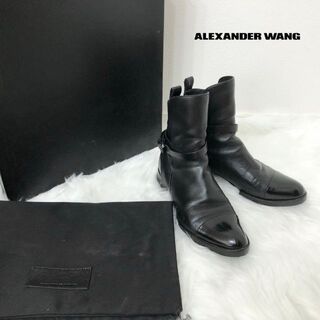 アレキサンダーワン(Alexander Wang)のALEXANDER WANG アレキサンダー ワン レザー ショートブーツ(ブーツ)