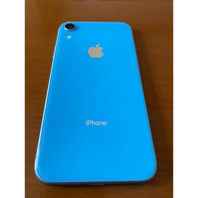 Apple(アップル)のiPhone xr BLUE 128GB Simフリー スマホ/家電/カメラのスマートフォン/携帯電話(スマートフォン本体)の商品写真