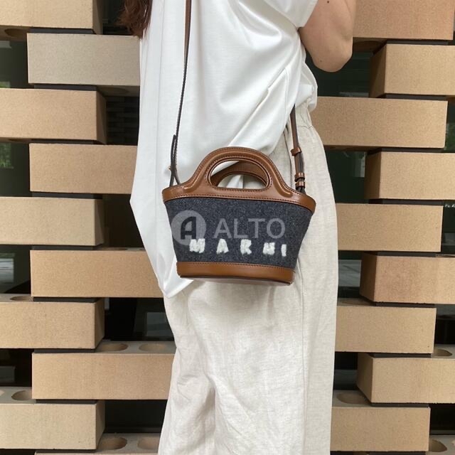 MARNI TROPICALIA マルニ フェルト&レザー マイクロバッグ | www