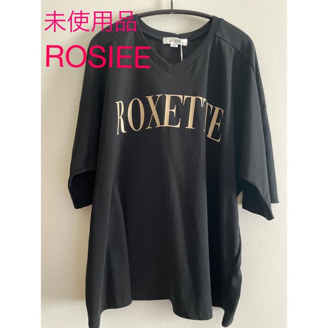 ROSIEE ロージー 半袖Tシャツ ブラックVネック