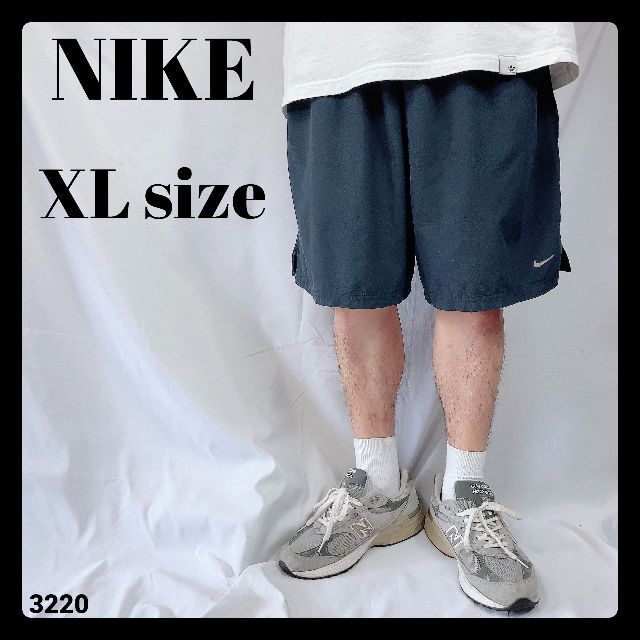NIKE - NIKE ナイキ ハーフパンツ ネイビー インナー付き ビッグサイズ XLサイズの通販 by 古着屋 PENPENII｜ナイキならラクマ