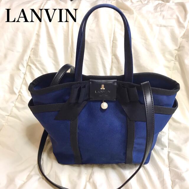 LANVIN ランバンオンブルー トートバッグ ポーチ付き レディース ジュール | フリマアプリ ラクマ