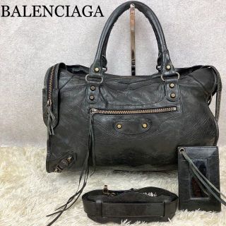 バレンシアガ(Balenciaga)のバレンシアガ エディターズバッグ シティ ブラック  2way ハンドバッグ 黒(トートバッグ)