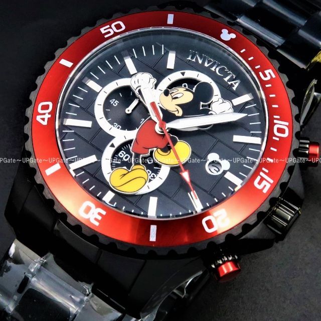 オシャレな黒赤★ミッキーマウス INVICTA Disney 39522