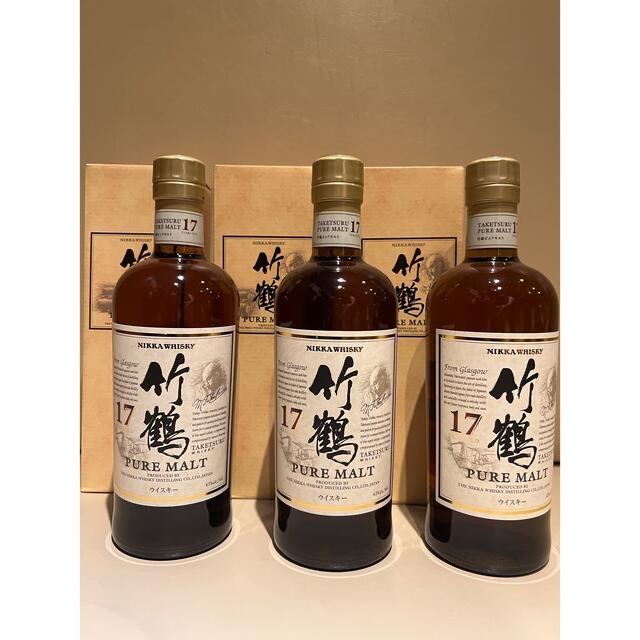 最新作売れ筋が満載 ニッカウヰスキー - 竹鶴 PURE MALT 3本セット