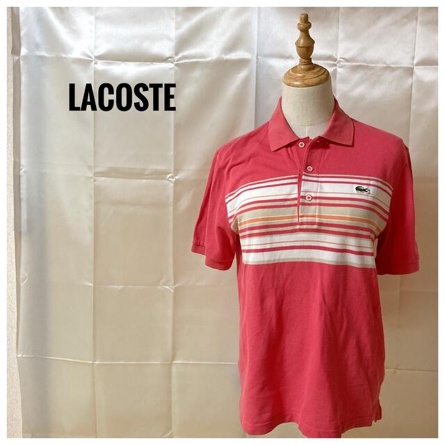 LACOSTE(ラコステ)の鮮やかなピンク　ラコステ　ポロシャツ レディースのトップス(ポロシャツ)の商品写真