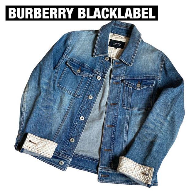 BURBERRY BLACK LABEL(バーバリーブラックレーベル)の★美品★BURBERRY BLACKLABEL★デニムジャケット★ノバチェック★ メンズのジャケット/アウター(Gジャン/デニムジャケット)の商品写真