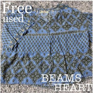 ビームス(BEAMS)のBEAMSHEART ビームスハート　ペイズリー柄　レーヨン　ブラウス(シャツ/ブラウス(半袖/袖なし))