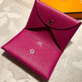 エルメス(Hermes)のあゆハピ様専用 エルメス カルヴィ ローズパープル 超美品(名刺入れ/定期入れ)