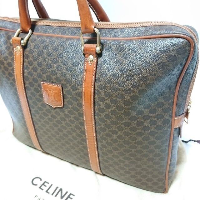 celine(セリーヌ)の美品 CELINE マカダム柄 ビジネスバッグ メンズのバッグ(ビジネスバッグ)の商品写真