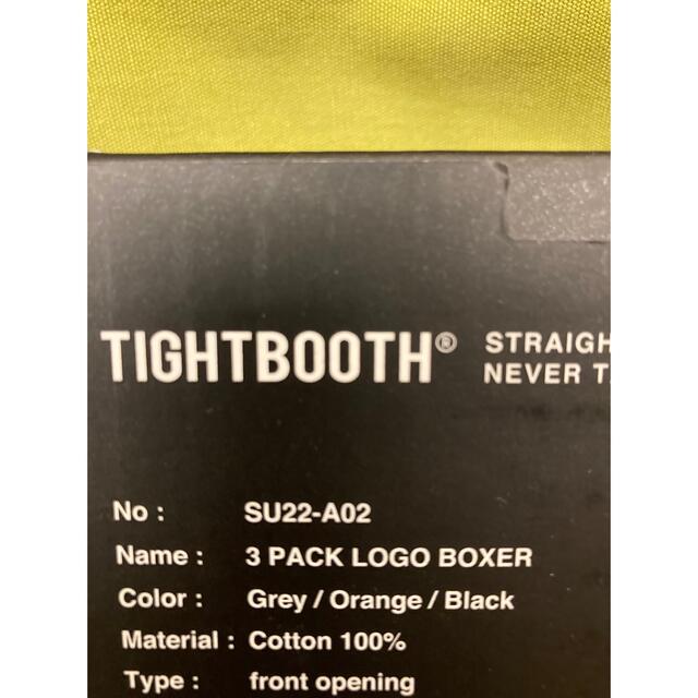 tightbooth 3PACK LOGO BOXER Lサイズ メンズのアンダーウェア(ボクサーパンツ)の商品写真