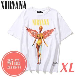 【希少】NirvanaニルヴァーナバンドTシャツ オーバーXLサイズおしゃれ(Tシャツ/カットソー(七分/長袖))