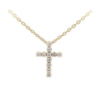 スタージュエリー(STAR JEWELRY)のスタージュエリー ダイヤモンド クロス ネックレス 0.10ct K18YG(18金 イエローゴールド)(ネックレス)