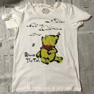 クマノプーサン(くまのプーさん)のプーさん Tシャツ ホワイト L 半袖(Tシャツ(半袖/袖なし))