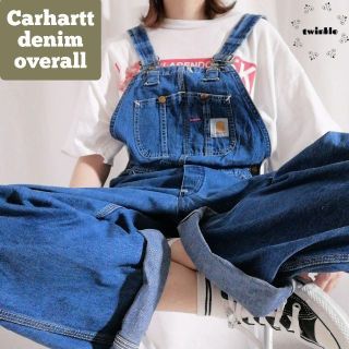 カーハート(carhartt)の【大人気】90s USA製 Carhartt デニムオーバーオール W32 古着(サロペット/オーバーオール)