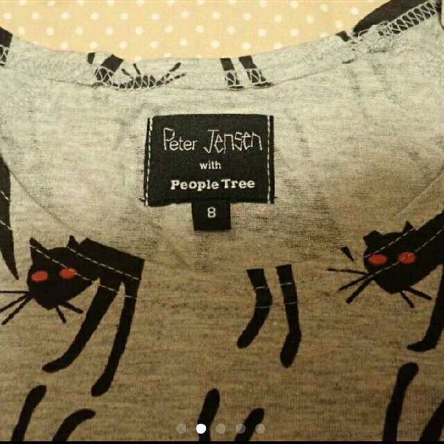 People Tree Peter Jansen 黒猫チュニックTシャツ レディースのトップス(Tシャツ(半袖/袖なし))の商品写真