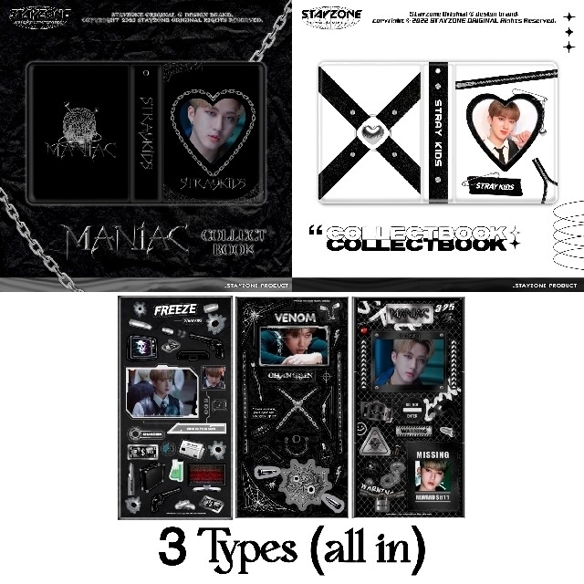 Stray Kids(ストレイキッズ)のChangbin collectbook BK+WH set straykids エンタメ/ホビーのCD(K-POP/アジア)の商品写真