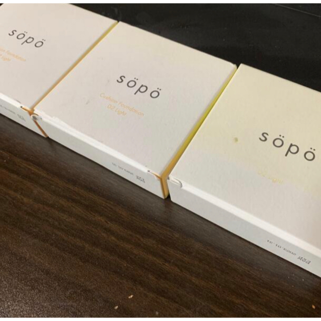 3個セット　sopo クッションファンデーション　ライト コスメ/美容のベースメイク/化粧品(ファンデーション)の商品写真