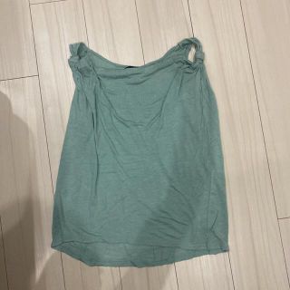 エイチアンドエム(H&M)のH&M エイチアンドエム　袖なし　トップス　タンクトップ　ターコイズ　ブルー　青(カットソー(半袖/袖なし))