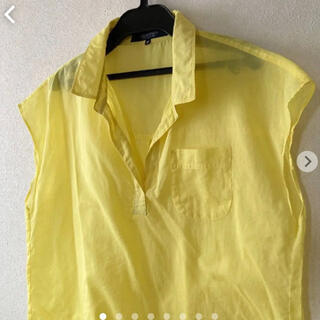 ブラーミン(BRAHMIN)のブラーミン　ブラウス　黄色(Tシャツ(半袖/袖なし))