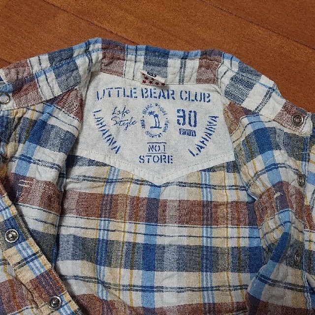 LITTLE BEAR CLUB(リトルベアークラブ)のsize100＊チェックシャツ 茶 キッズ/ベビー/マタニティのキッズ服男の子用(90cm~)(ブラウス)の商品写真