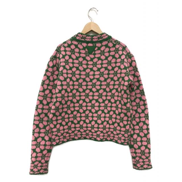 PRADA - 美品 プラダ PRADA 長袖花柄ニット 2021AW レディース