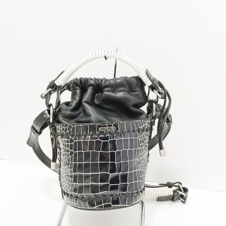 ケンゾー(KENZO)のケンゾー ハンドバッグ美品  - 黒×白(ハンドバッグ)