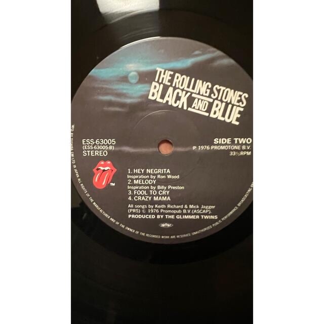 The Rolling Stones/BLACK AND BLUE  LP 中古 エンタメ/ホビーのCD(ポップス/ロック(洋楽))の商品写真