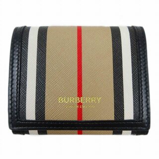 バーバリー(BURBERRY)のバーバリー ルナ アイコンストライプ 三つ折り財布 ミニ財布 コンパクト(財布)