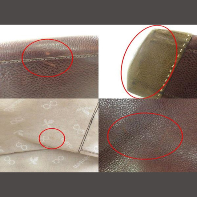 genten(ゲンテン)のゲンテン トートバッグ カバン 鞄 刺繍 ステッチ ワンポイント 無地 レザー レディースのバッグ(トートバッグ)の商品写真
