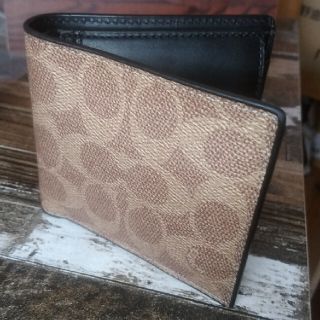 コーチ(COACH)の☆チリ様専用☆　コーチ　財布　小銭入れ付き　メンズ　折財布　シグネチャー柄(折り財布)