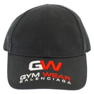 バレンシアガ(Balenciaga)のBALENCIAGA バレンシアガ 20AW Gym Wear Logo Cap ロゴ刺繍 ベースボールキャップ 帽子 ブラック(キャップ)