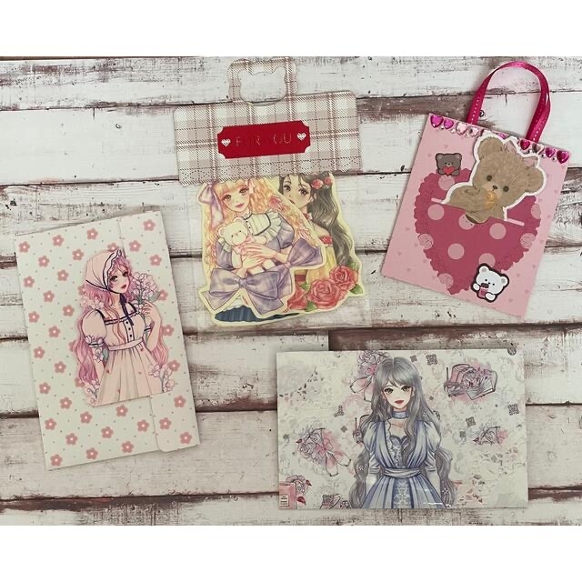 おすそ分けファイル♡Girly Pink♡バインダー ハンドメイドの文具/ステーショナリー(その他)の商品写真