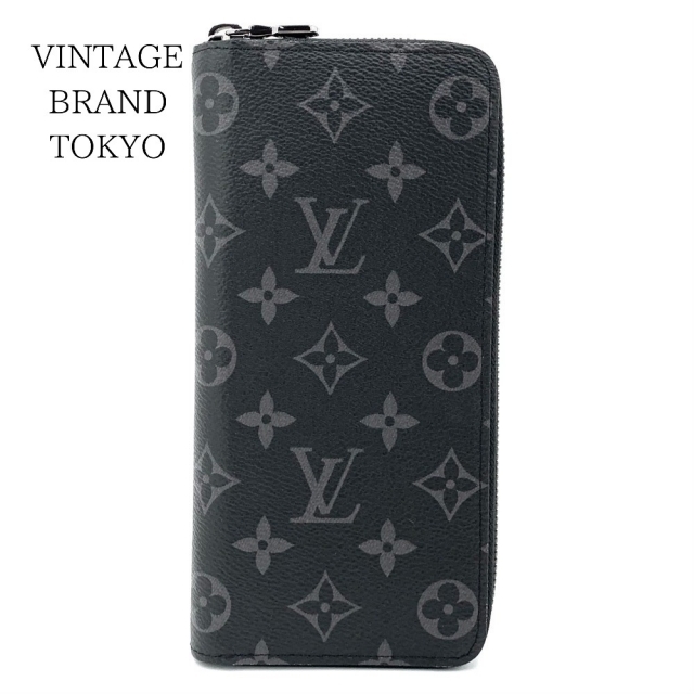 【セール開催中】LOUIS VUITTON ルイヴィトン 長財布 ジッピーウォレット ヴェルティカル ロングウォレット モノグラムエクリプス M62295  モノグラム・エクリプス　キャンバス   シルバー金具 メンズ 人気 美品【品】