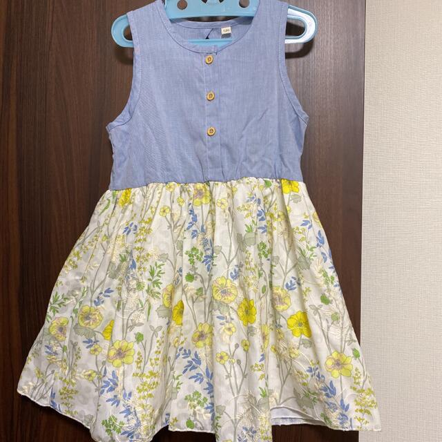 新品未使用タグ付き ワンピース120 キッズ/ベビー/マタニティのキッズ服女の子用(90cm~)(ワンピース)の商品写真