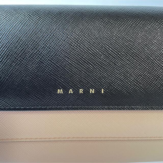 アウトレット価格 MARNI マルニ 長財布 バイカラー ピンク ブラック